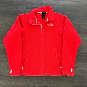 Women’s The North Face Full Zip Fleece Jacket Red Small